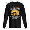 Nice My Broom Broken So Now I Drive A Jeeps Witch Funny Halloween shirt