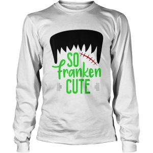 Nice So Franken Cute Monster Halloween Kids Boys Girls School shirt