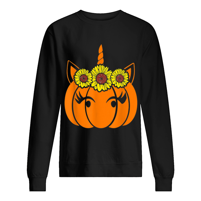 Nice Sunflower Unicorn Heart Pumpkin Costume Halloween Funny shirt Nice Sunflower Unicorn Heart Pumpkin Costume Halloween Funny shirt