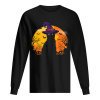 Nice Vintage Scary Costume Halloween Black Cat Witch Hat Moon shirt