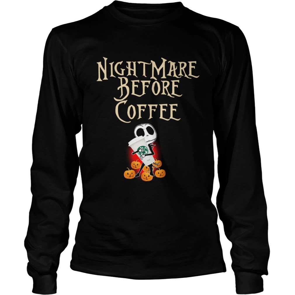 Nightmare Before Coffee Skellington hug Starbucks shirt Nightmare Before Coffee Skellington hug Starbucks shirt