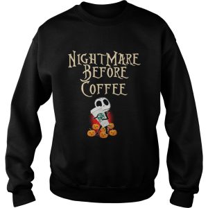 Nightmare Before Coffee Skellington hug Starbucks shirt 3