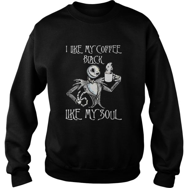 Nightmare jack skellington i like my coffee black like my soul shirt