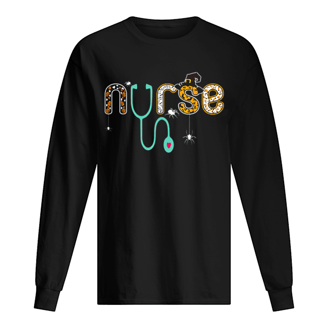Nurse Halloween Spider Witch hat ghost Stethoscope shirt Nurse Halloween Spider Witch hat ghost Stethoscope shirt