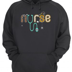 Nurse Halloween Spider Witch hat ghost Stethoscope shirt 3