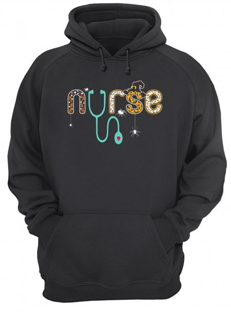 Nurse Halloween Spider Witch hat ghost Stethoscope shirt Nurse Halloween Spider Witch hat ghost Stethoscope shirt