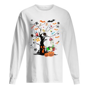 Nurse ghost Halloween tree shirt