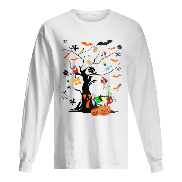 Nurse ghost Halloween tree shirt