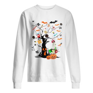 Nurse ghost Halloween tree shirt