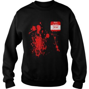 Official Hello My Name Is JasonFunny Halloween Costume shirt 3