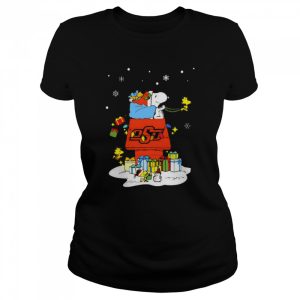 Oklahoma State Cowboys Santa Snoopy Wish You A Merry Christmas Shirt