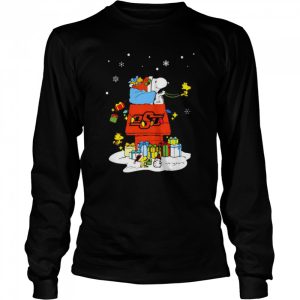 Oklahoma State Cowboys Santa Snoopy Wish You A Merry Christmas Shirt 3
