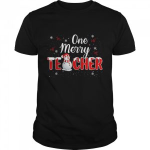 One Merry Teacher Snowman Teaching Christmas Shirt