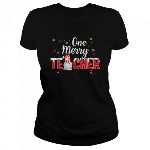 One Merry Teacher Snowman Teaching Christmas Shirt