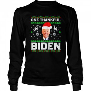 One Thankful Biden Ugly Christmas T Shirt 3