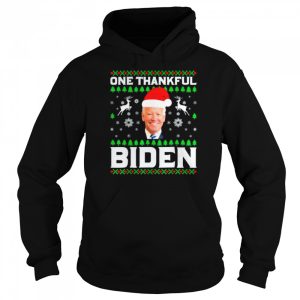 One Thankful Biden Ugly Christmas T Shirt 5