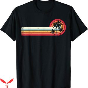 Palm Tree T-Shirt Tropical Beach Vintage Retro Style 70s