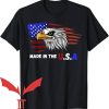 Patriotic Made In Usa T-Shirt Bald Eagle Patriotic Flag