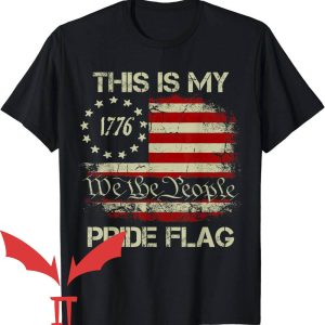 Patriotic Made In Usa T-Shirt This Is My Pride Flag USA