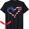 Patriotic Made In Usa T-Shirt USA Flag Heart American