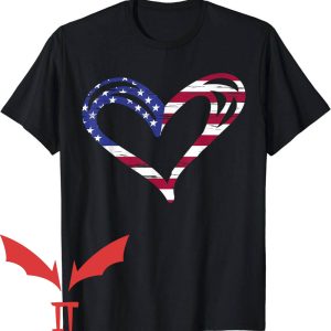 Patriotic Made In Usa T-Shirt USA Flag Heart American