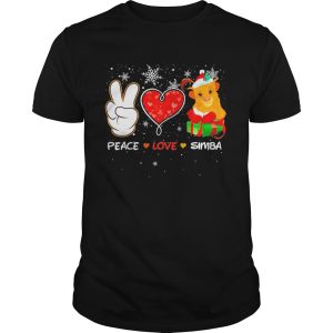Peace Love Simba Santa Merry Christmas shirt