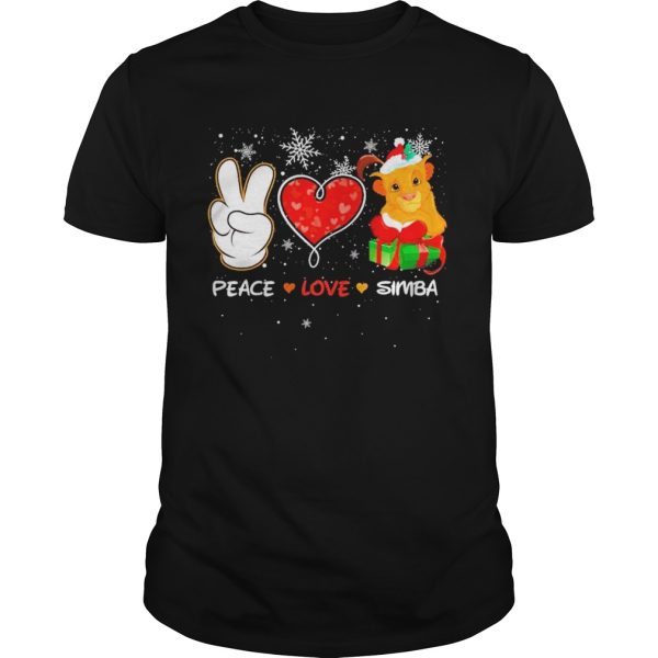 Peace Love Simba Santa Merry Christmas shirt
