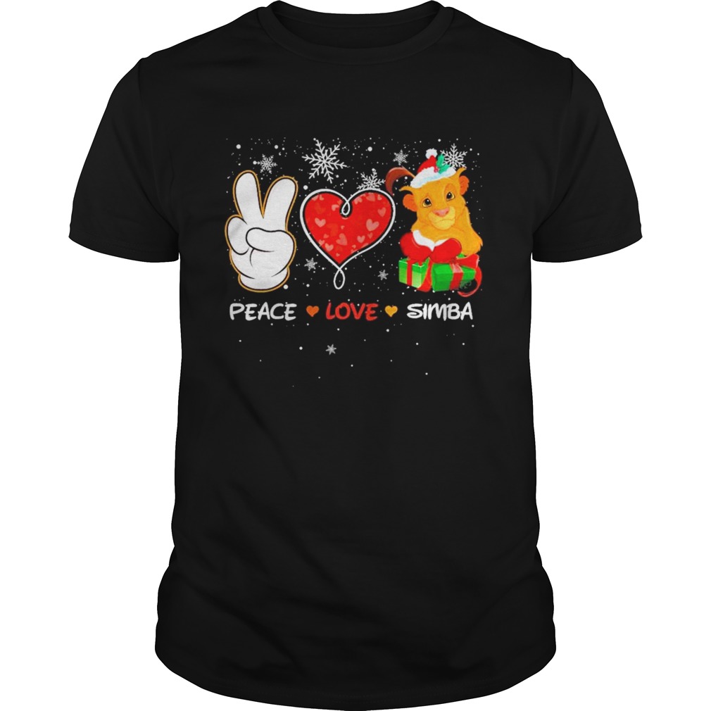 Peace Love Simba Santa Merry Christmas shirt Peace Love Simba Santa Merry Christmas shirt