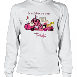 Peanuts Character In October We Wear Pink T-Shirt
