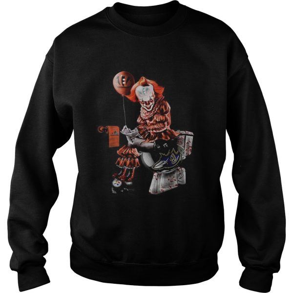 Pennywise Cincinnati Bengals Cleveland Browns Pittsburgh Steelers and Baltimore Ravens toilet shirt