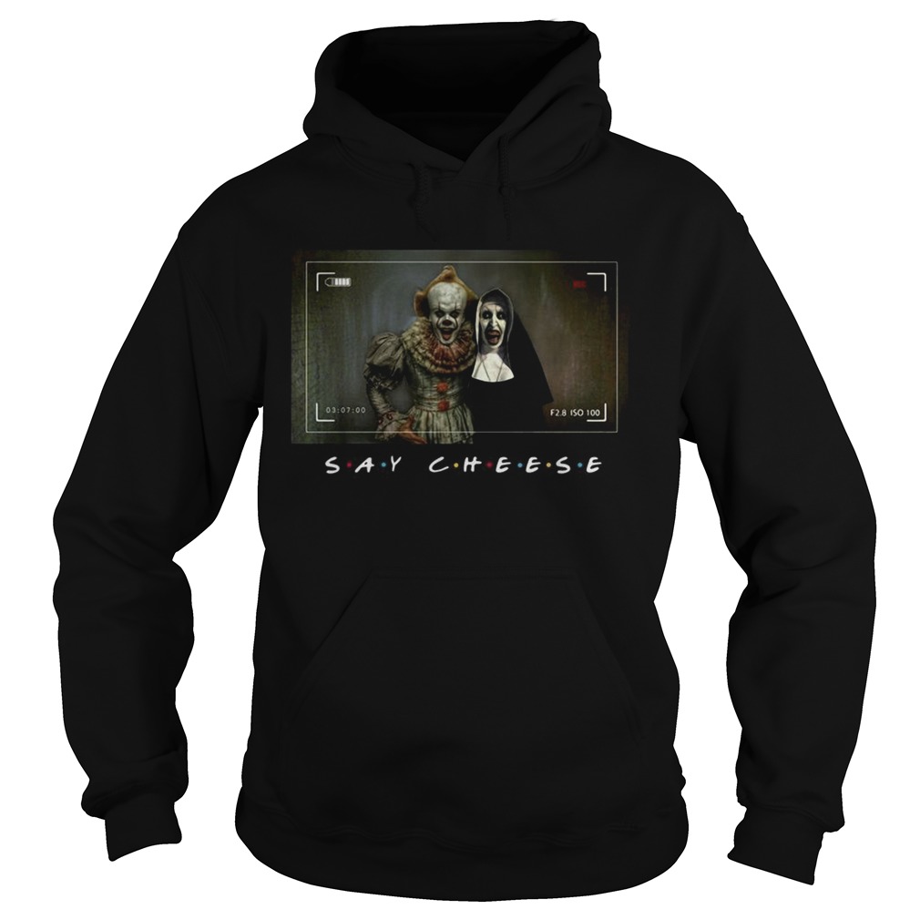 Pennywise and Valak say cheese photo shirt Pennywise and Valak say cheese photo shirt