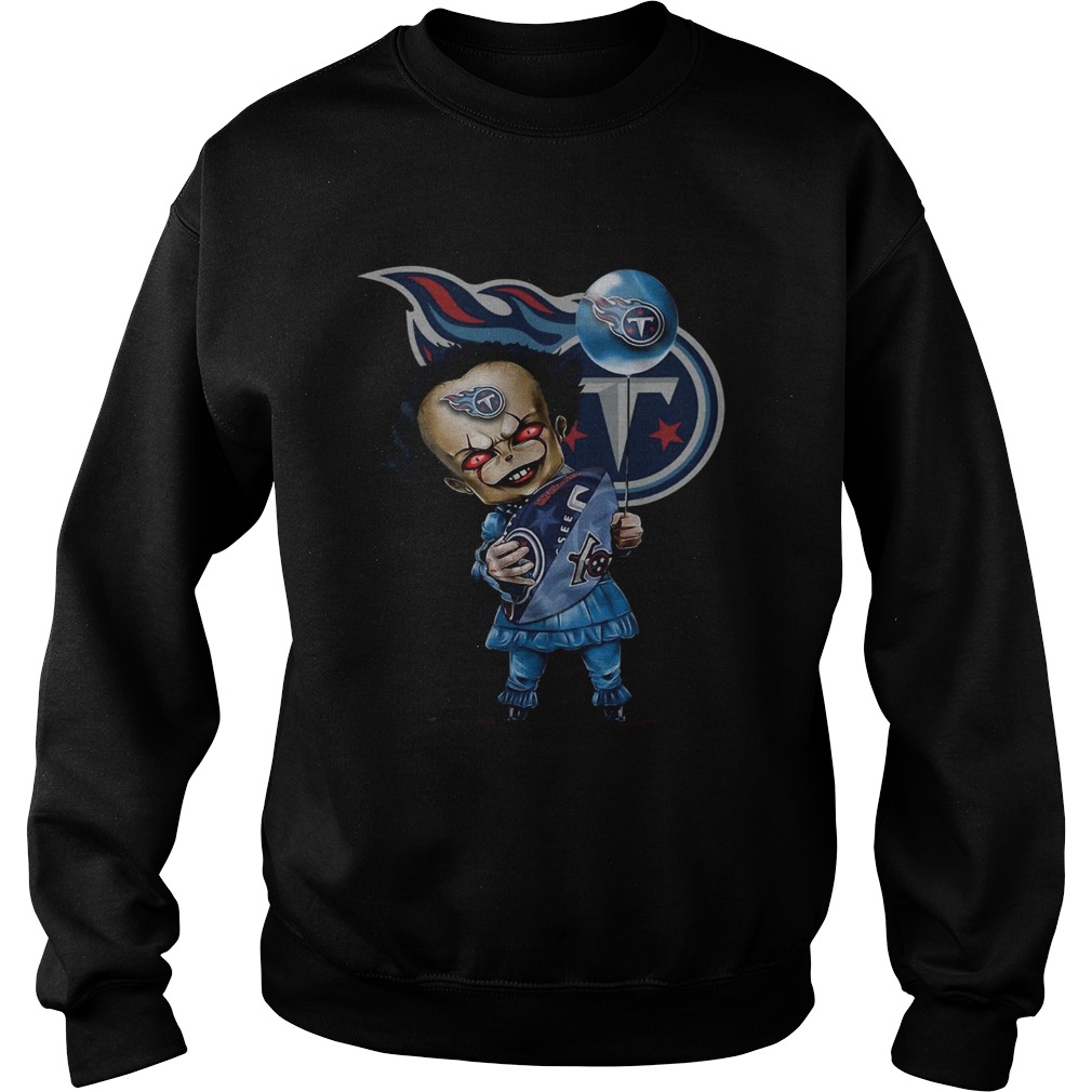 Pennywise hugging Tennessee Titans shirt Pennywise hugging Tennessee Titans shirt
