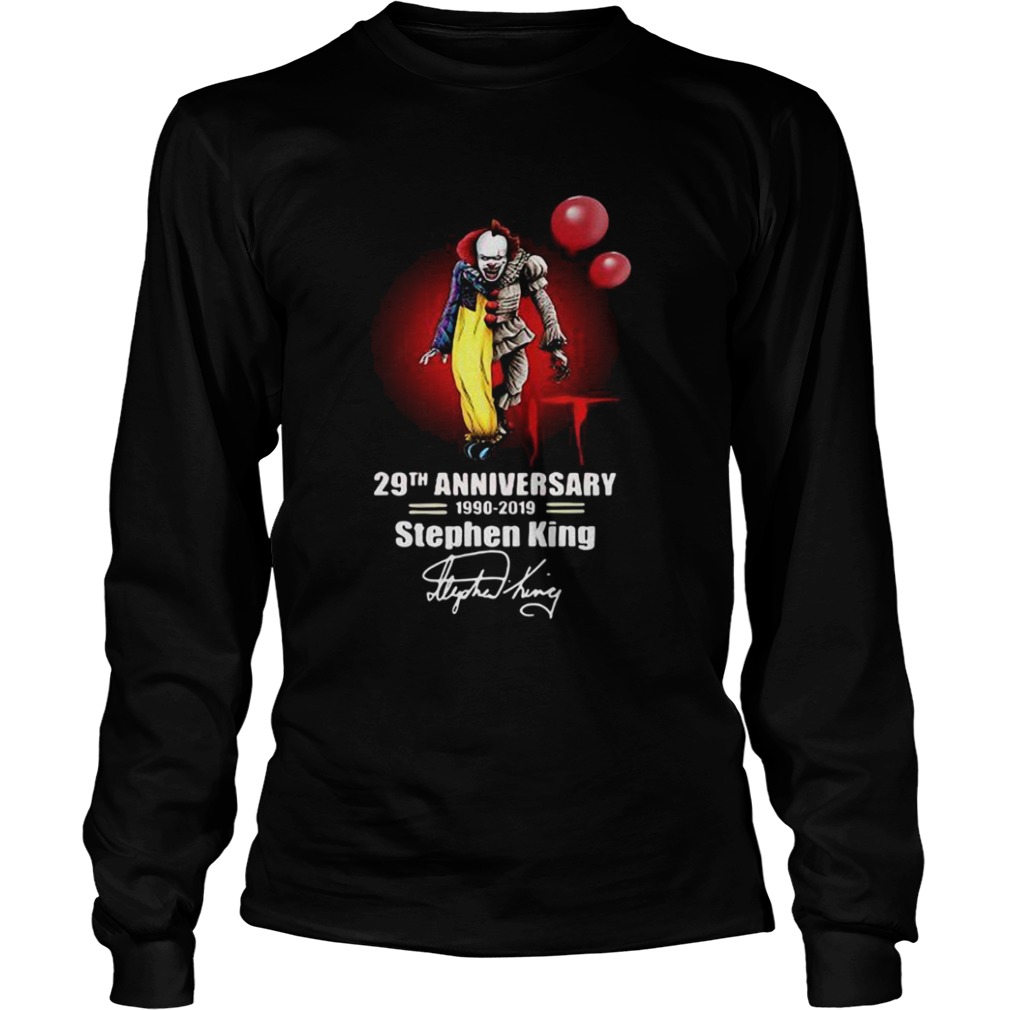 Pennywise it 29th anniversary 1990 2019 Stephen King shirt Pennywise it 29th anniversary 1990 2019 Stephen King shirt