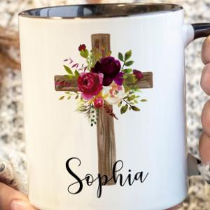 Personalized Cross Coffee Mug