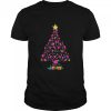 Pink Flamingos Merry Christmas Tree Gift shirt