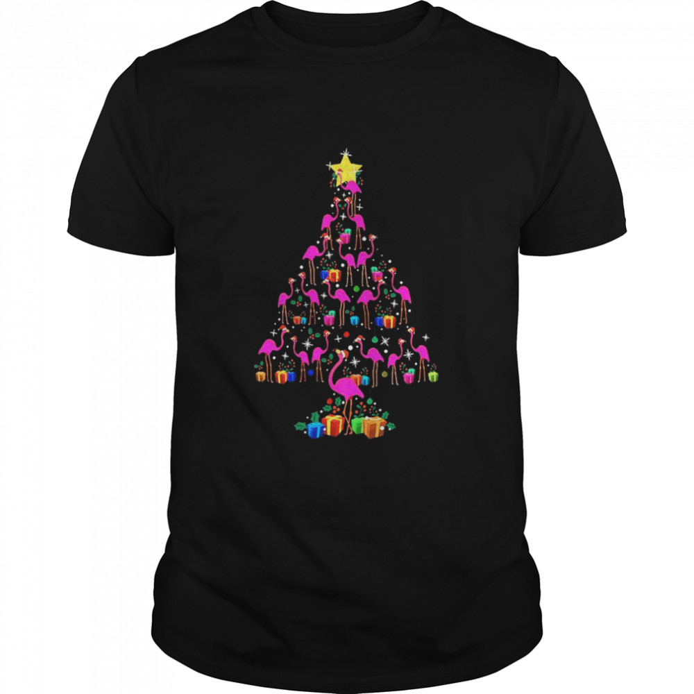 Pink Flamingos Merry Christmas Tree Gift shirt Pink Flamingos Merry Christmas Tree Gift shirt