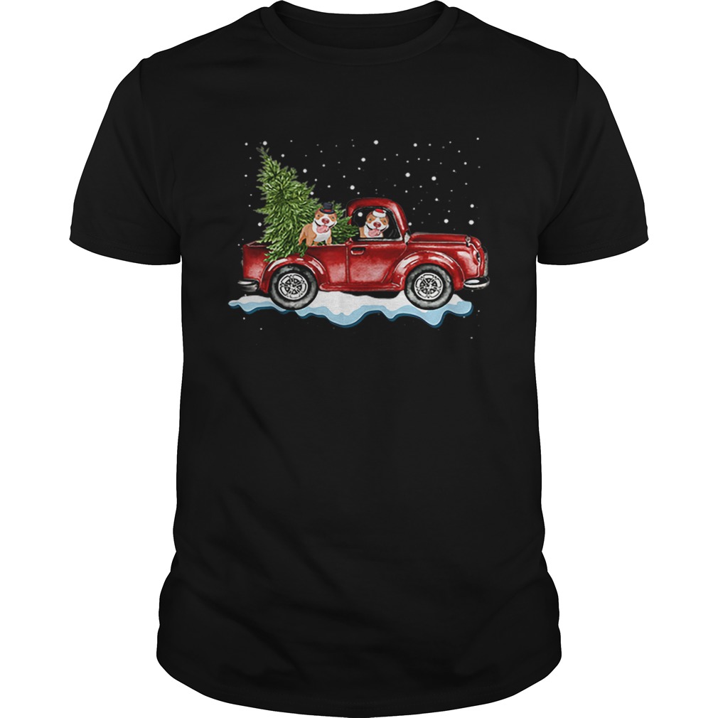 Pitbull Dog Pickup Truck Christmas shirt Pitbull Dog Pickup Truck Christmas shirt