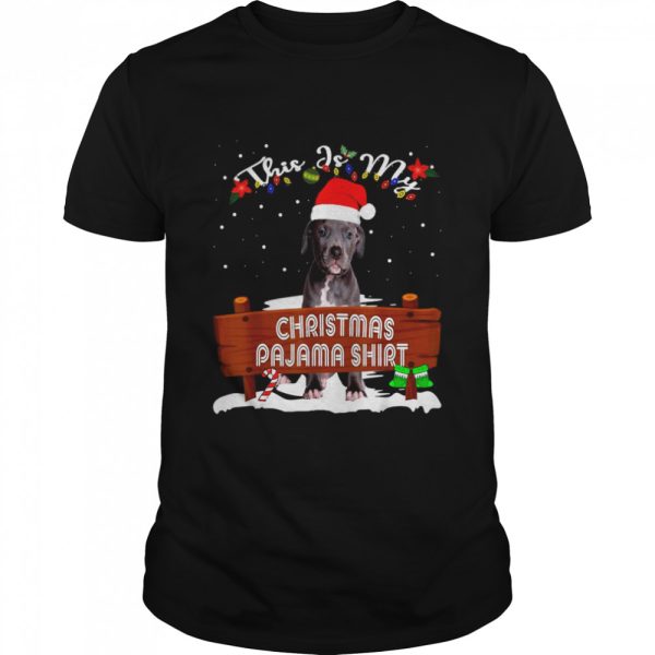 Pitbull Santa This Is My Christmas Pajama shirt
