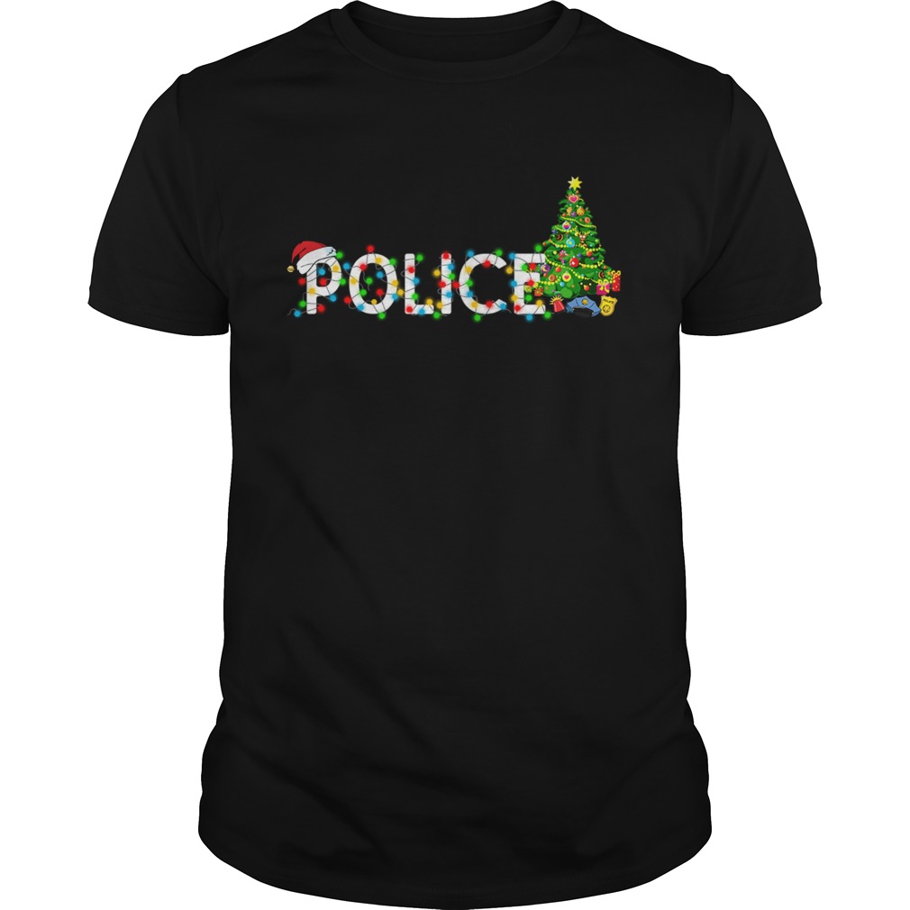 Police Christmas Tree Santa Claus Gift TShirt Police Christmas Tree Santa Claus Gift TShirt