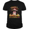 Pomeranian Halloween Thanksgiving Christmas Hallothanksmas T-Shirt B0BHJJ6MGY