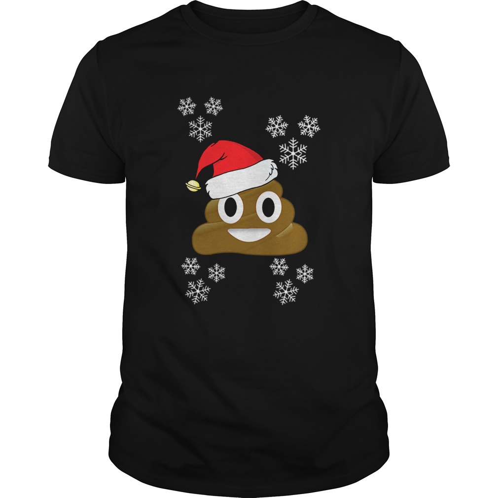 Poop Emoji Santa Hat Christmas Holiday Snowflake shirt Poop Emoji Santa Hat Christmas Holiday Snowflake shirt