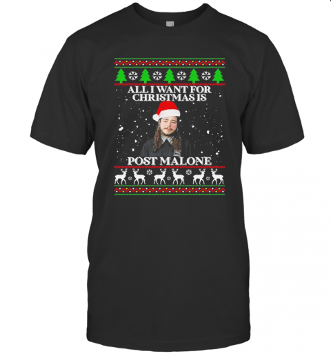 Post Malone All I Want For Christmas Is Home Malone Ugly T-Shirt Post Malone All I Want For Christmas Is Home Malone Ugly T-Shirt
