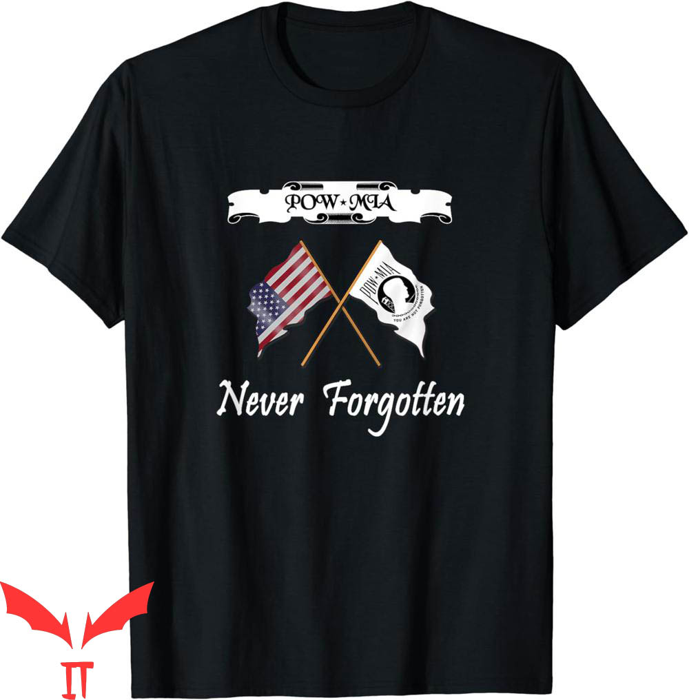Pow Mia T-Shirt American And Flag Vietnam Vet Vintage Pow Mia T-Shirt American And Flag Vietnam Vet Vintage
