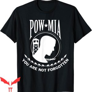 Pow Mia T-Shirt Flag You Are Not Forgotten USA Vintage