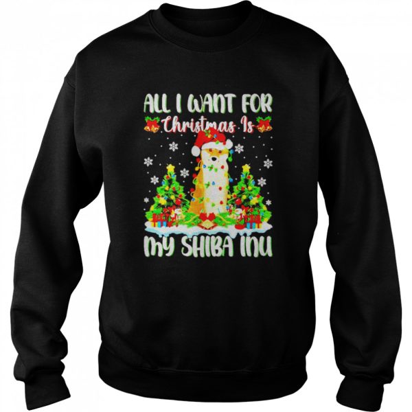 Premium all I want for Christmas is shiba inu sweater