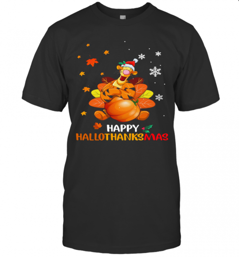 Pretty Tigger Happy Hallothanksmas T-Shirt Pretty Tigger Happy Hallothanksmas T-Shirt