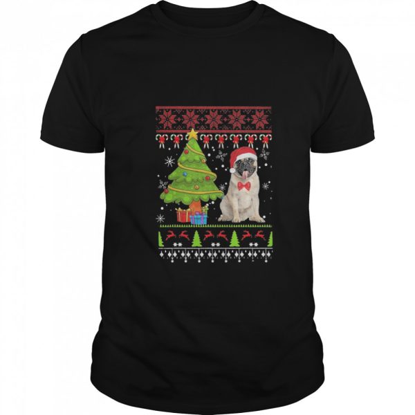 Pug Santa Ugly Merry Christmas Tree shirt