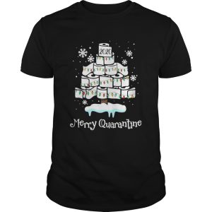 Quarantine Christmas 2020 Toilet paper tree Merry Quarantine shirt
