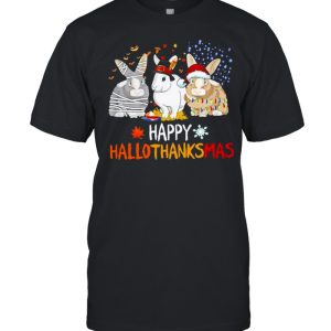 Rabbit Happy hallothanksmas Christmas Sweatshirt