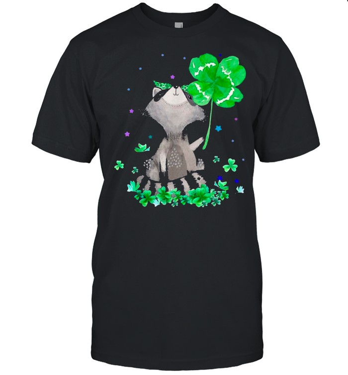 Raccoon Holding Shamrock Stars shirt Raccoon Holding Shamrock Stars shirt